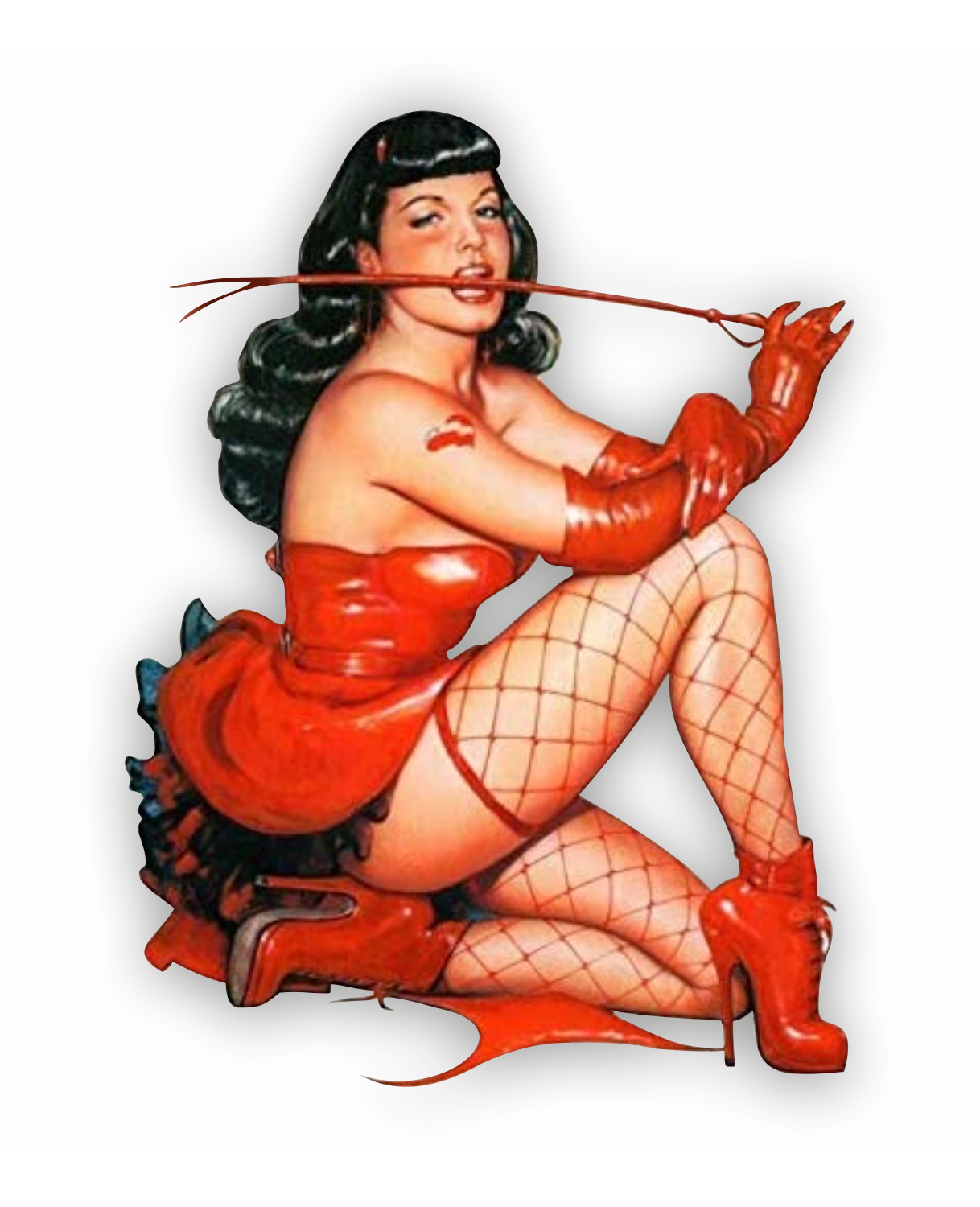 Pin-Up Aufkleber - Retro Glamour Fashion Style