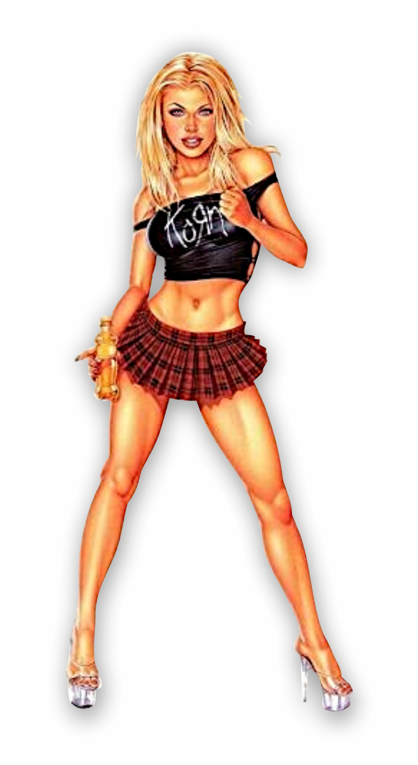 Pin-Up Aufkleber - Retro Schoolgirl Rock 1950er
