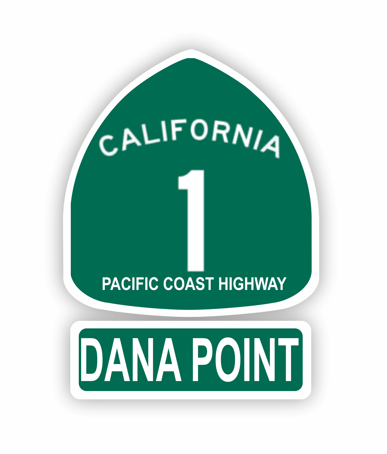 Pacific Coast Highway 1 Aufkleber - Dana Point California