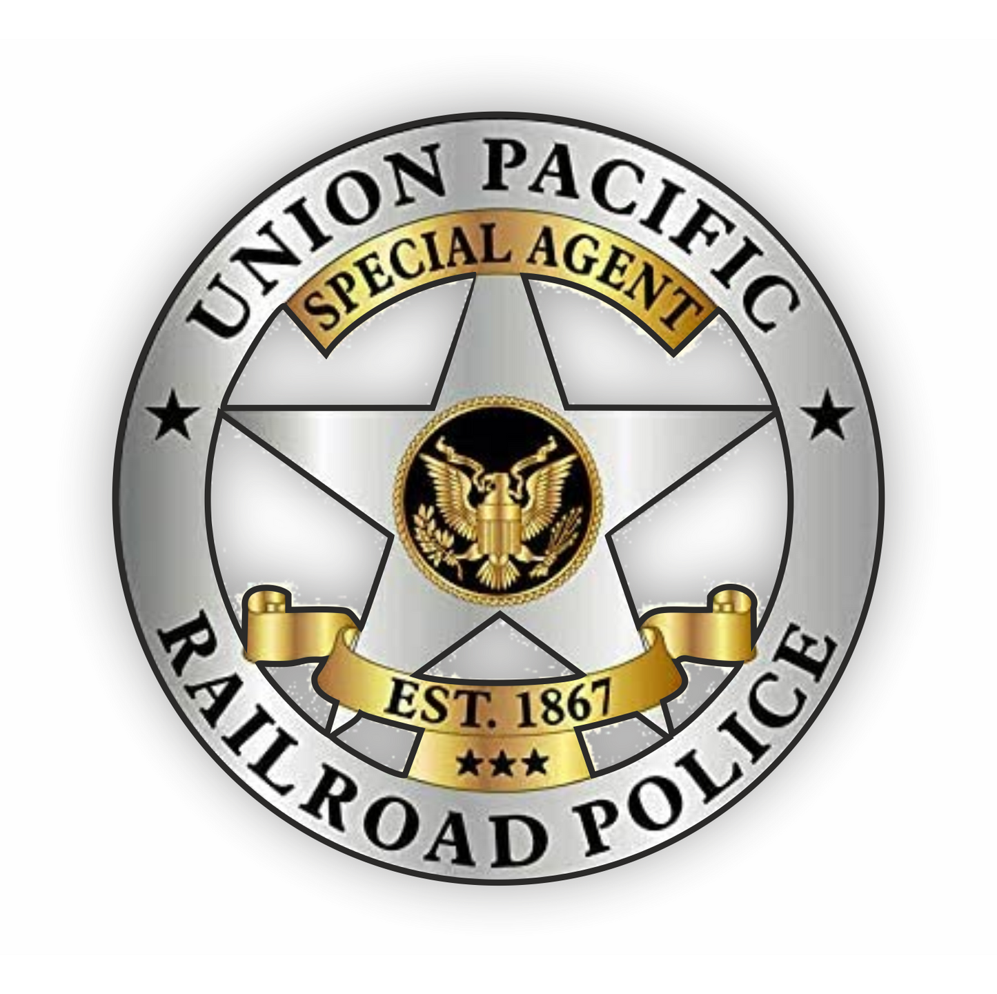 Autoaufkleber USA - Amerika - Reisen - Union Pacific Railroad Police - Polizei