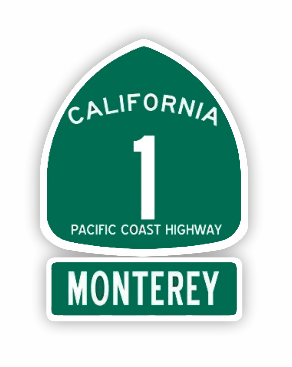 Pacific Coast Highway 1 Aufkleber - Monterey California