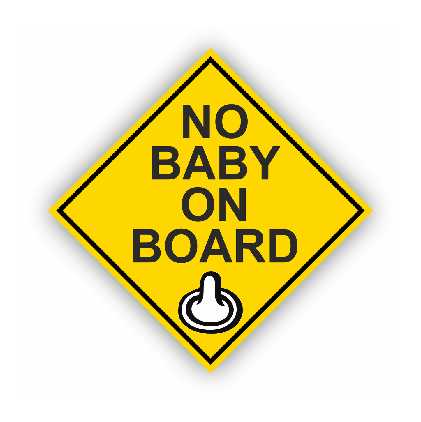 Sticker - Warnhinweis - Warnung - Sign - Schild - Hinweis - Achtung - no Baby on Board - Kondom