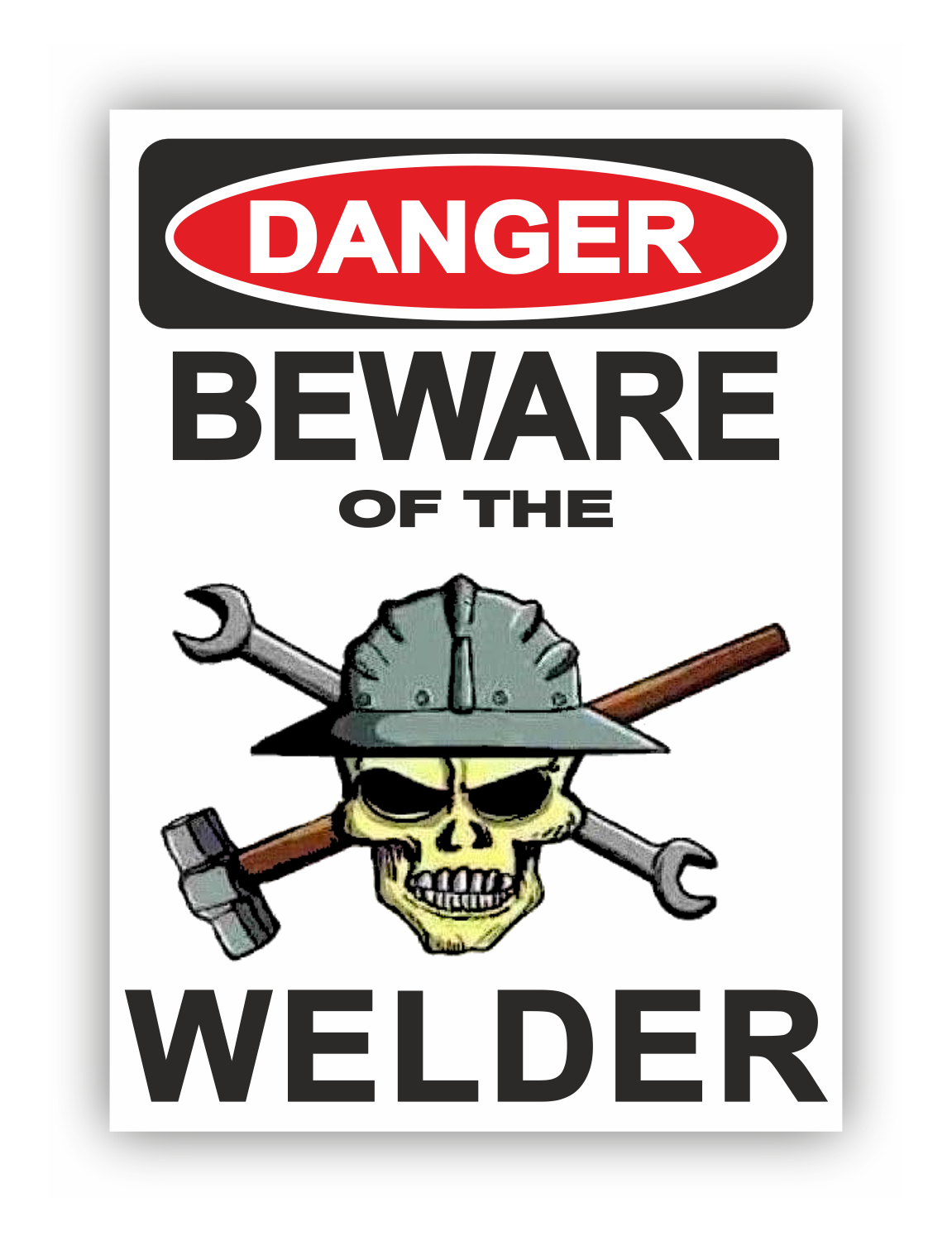 Sticker - Warnhinweis - Warnung - Sign - Schild - Hinweis - Achtung - Danger - Beware of the Welder