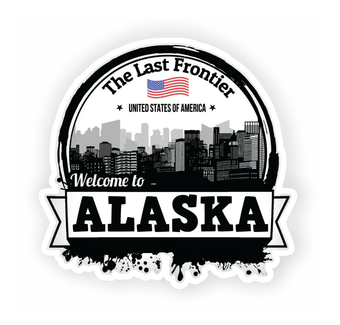 Autoaufkleber USA - Amerika - Reisen - Länder - Welcome to Alaska - The Last Frontier