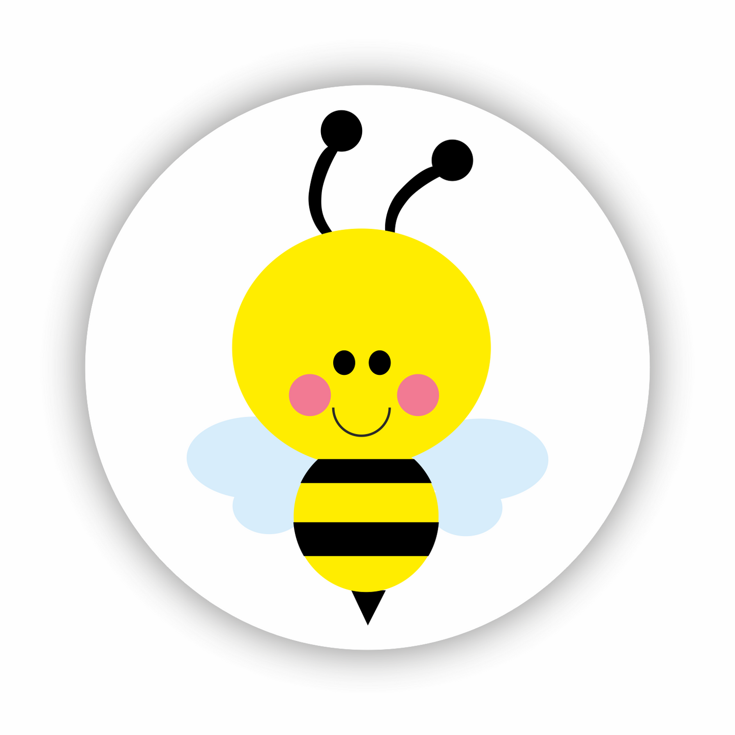 Briefsiegel - Sticker - Grüße - Biene - rund