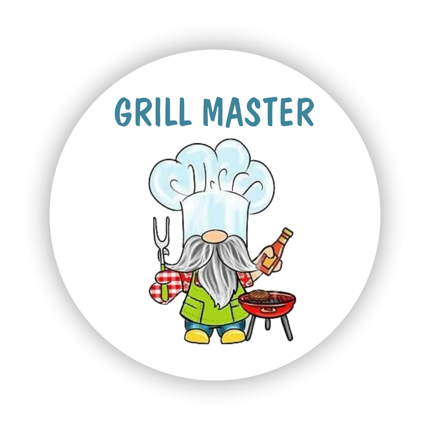 Autoaufkleber Deko - Briefsiegel - Weihnachten - Wichtel - Grill Master