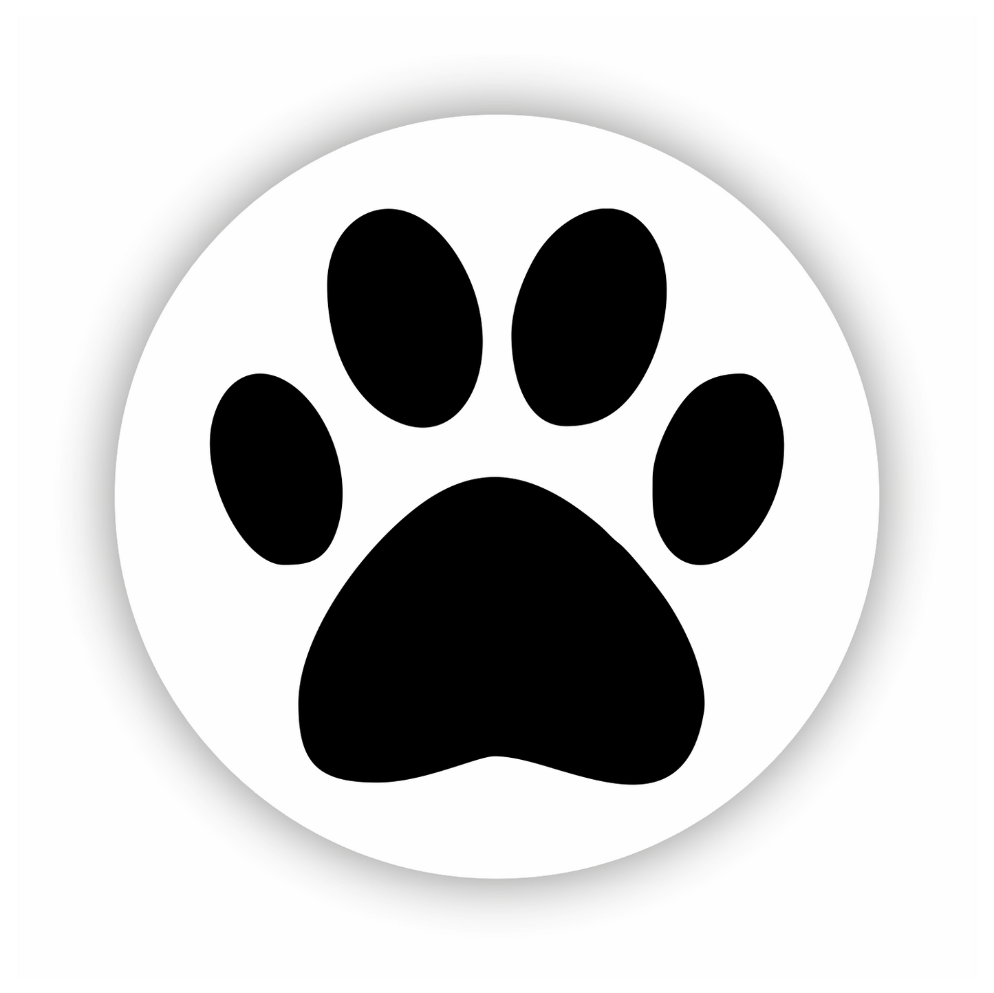 Briefsiegel - Sticker - Tier - Hund - Hobby - Pfote - Paw - rund