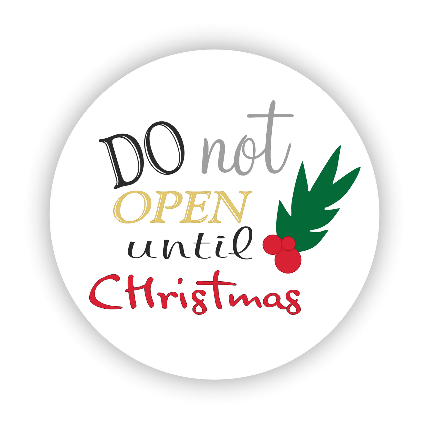 Autoaufkleber Deko - Briefsiegel - Weihnachten - Do not open until Christmas