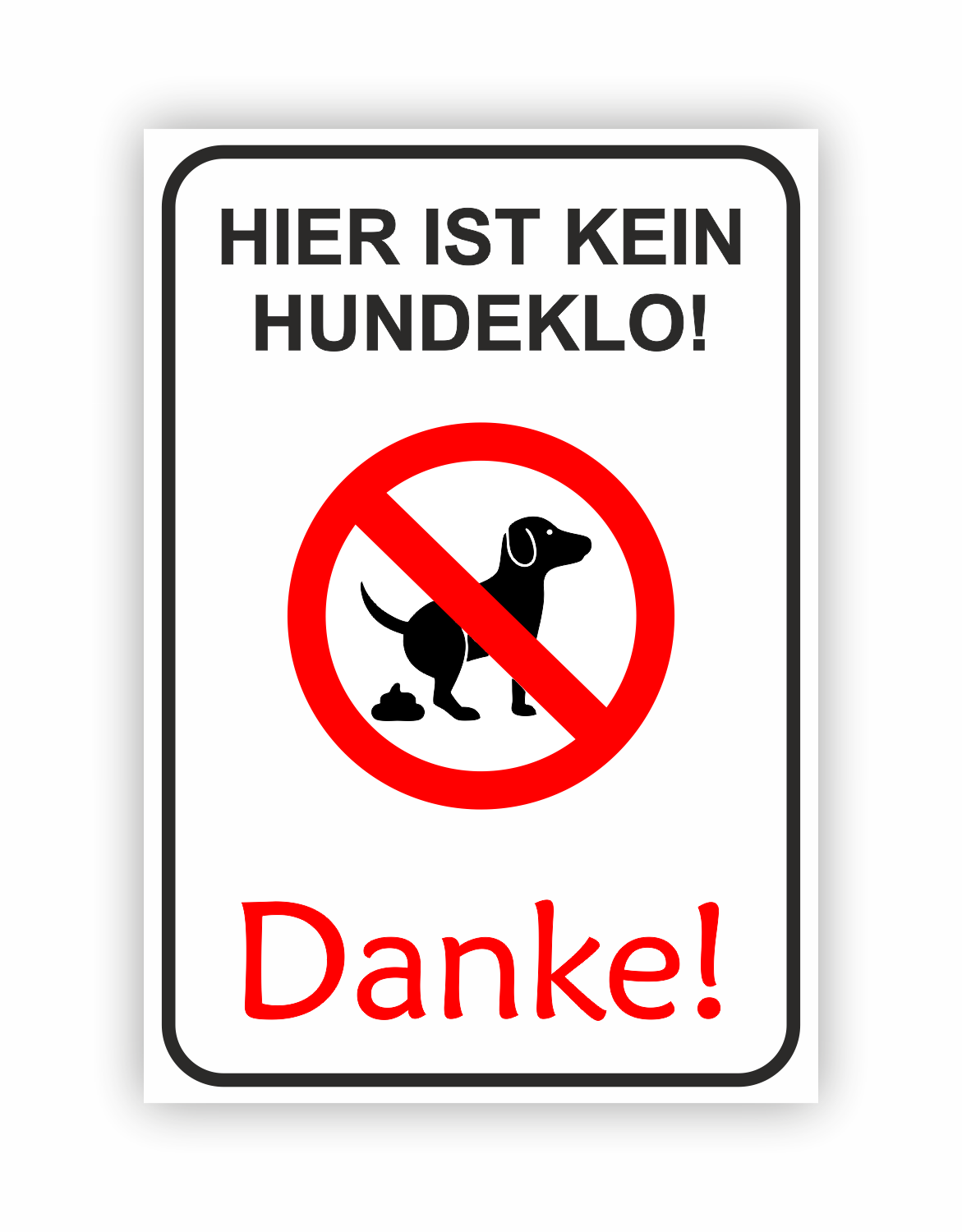 Autoaufkleber Hunde - Warnung - Sicherheitshinweis - Kein Hundeklo - Danke