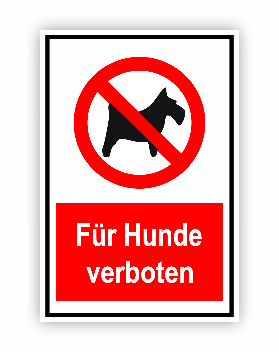 Autoaufkleber Hunde - Warnung - Sicherheitshinweis - Hunde verboten - Für Hunde verboten - viereck