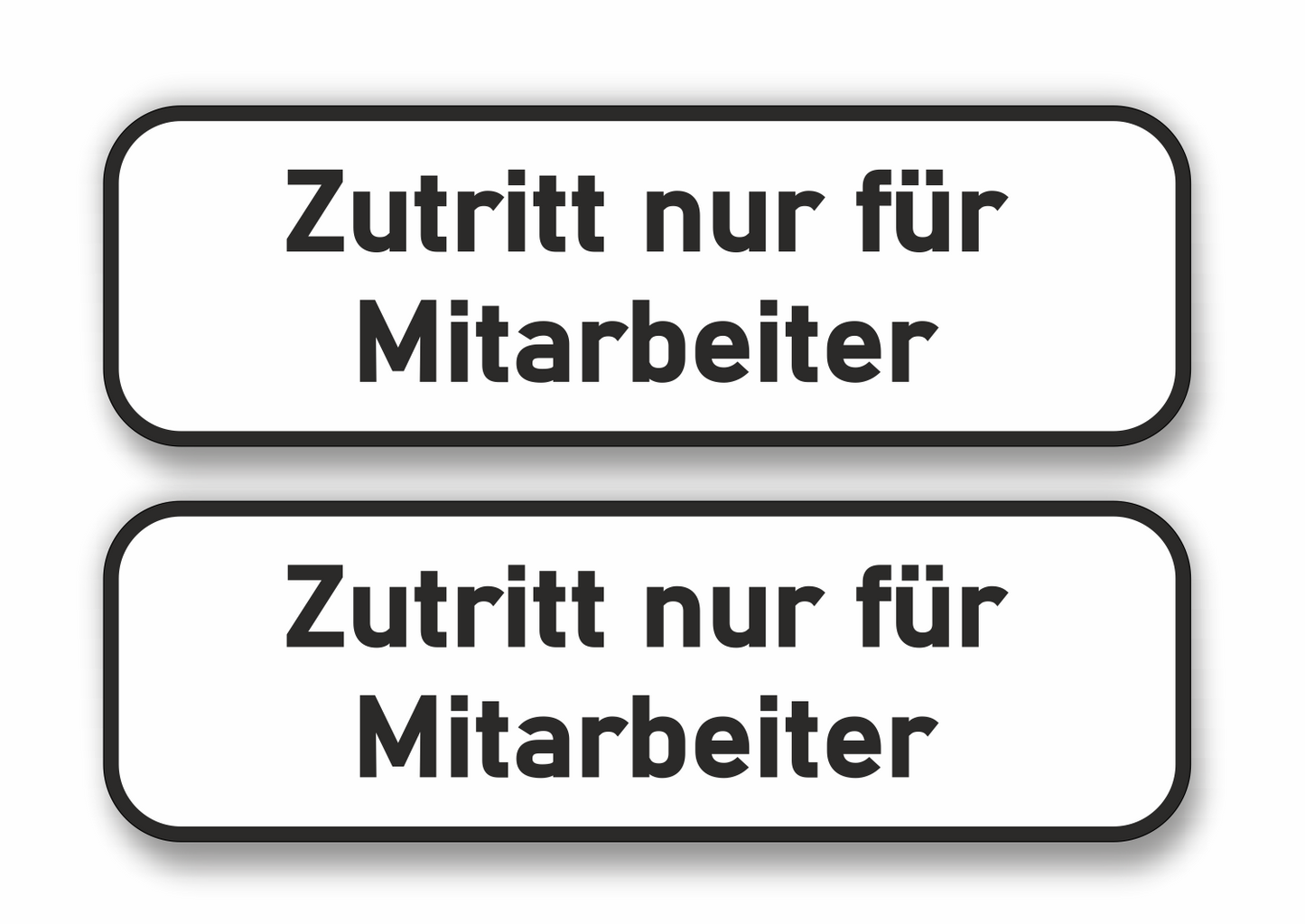 Aufkleber - Zutritt nur für Mitarbeiter