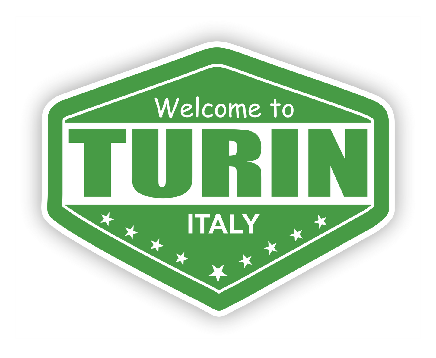 Sticker - Autosticker - Länder - Reisen - Stadt - Italien - Welcome to - Turin