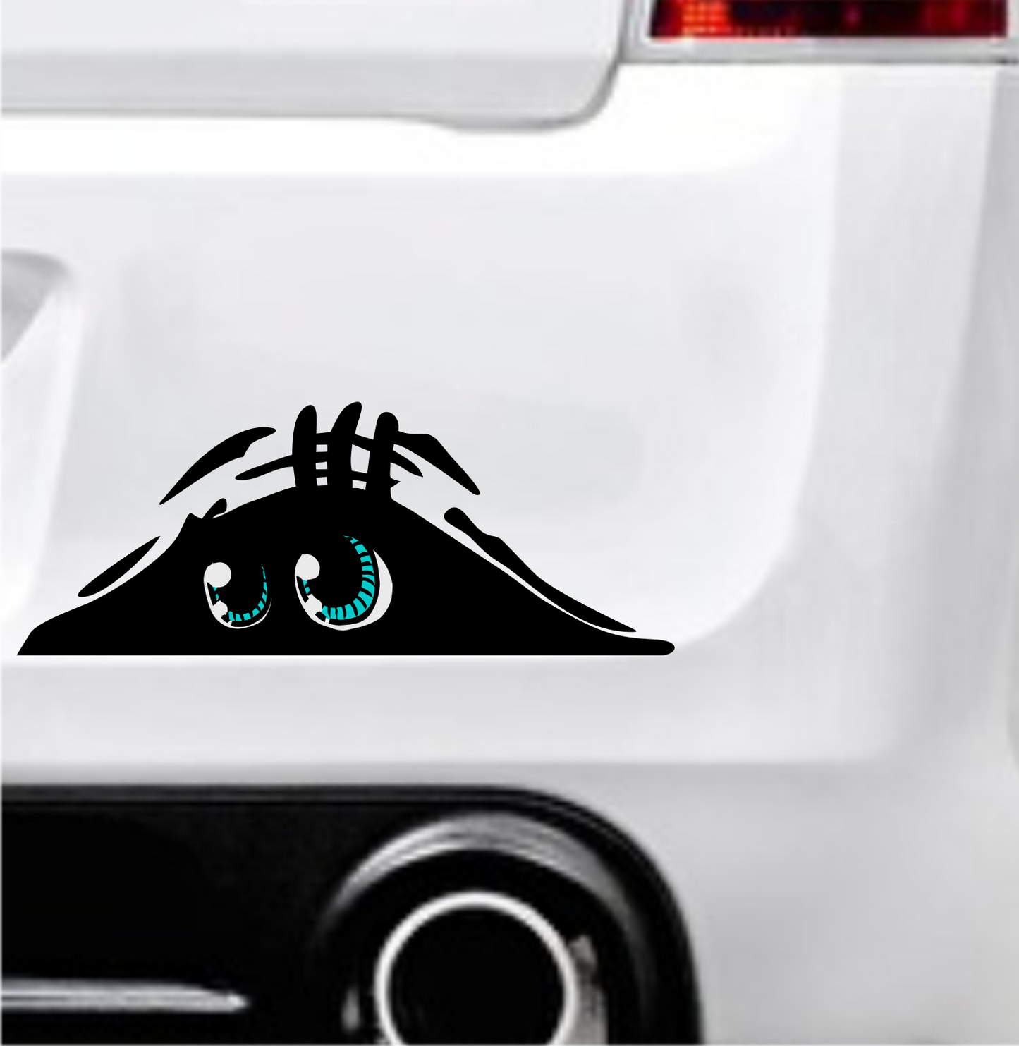 Autoaufkleber - Funny - peeking monster - klassisch - ängstlich