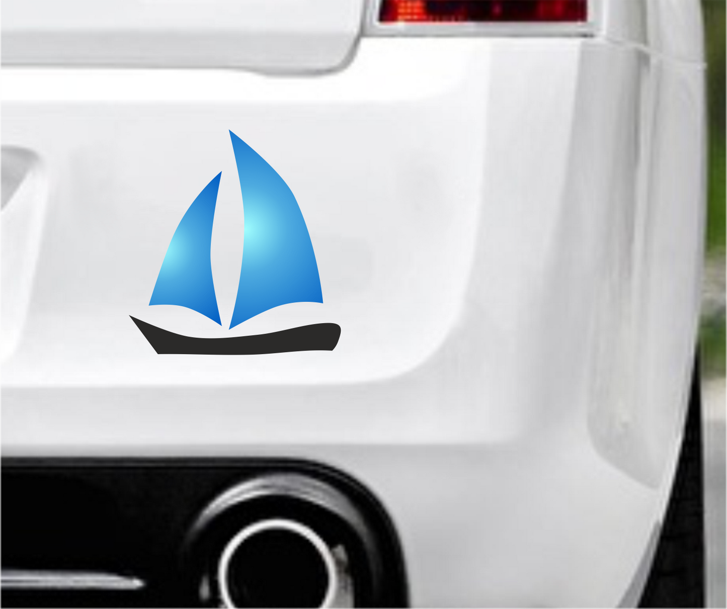 Autoaufkleber - Segelboot - dunkel Rot -Sport - Hobby - Deko -bunt -Freizeit