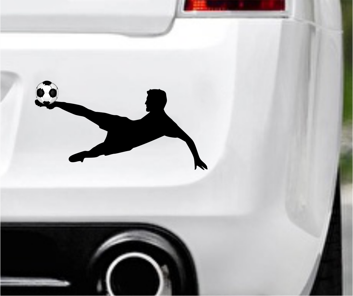 Autoaufkleber - Fussball - Spieler - Stürmer - schwarz -Sport - Hobby - Deko -bunt -Freizeit