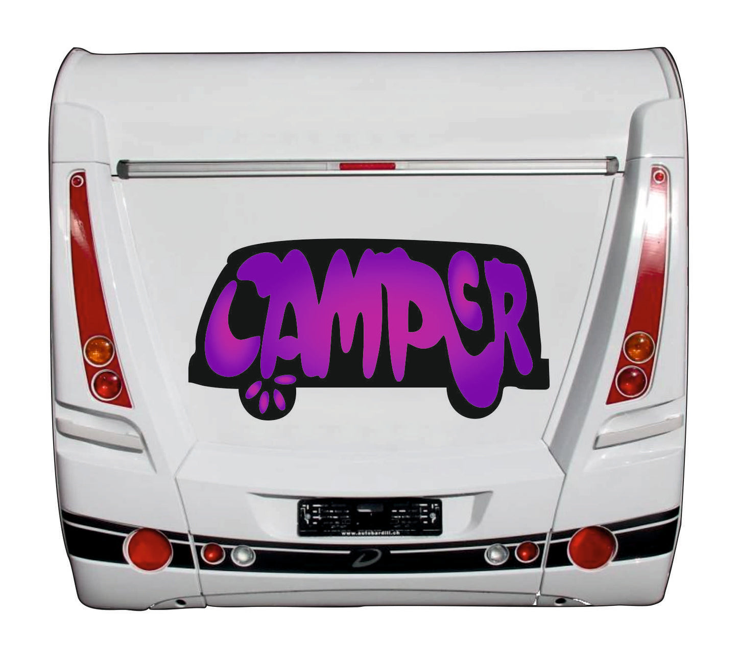 Aufkleber - Reisen - Campen - Hippie - Camper