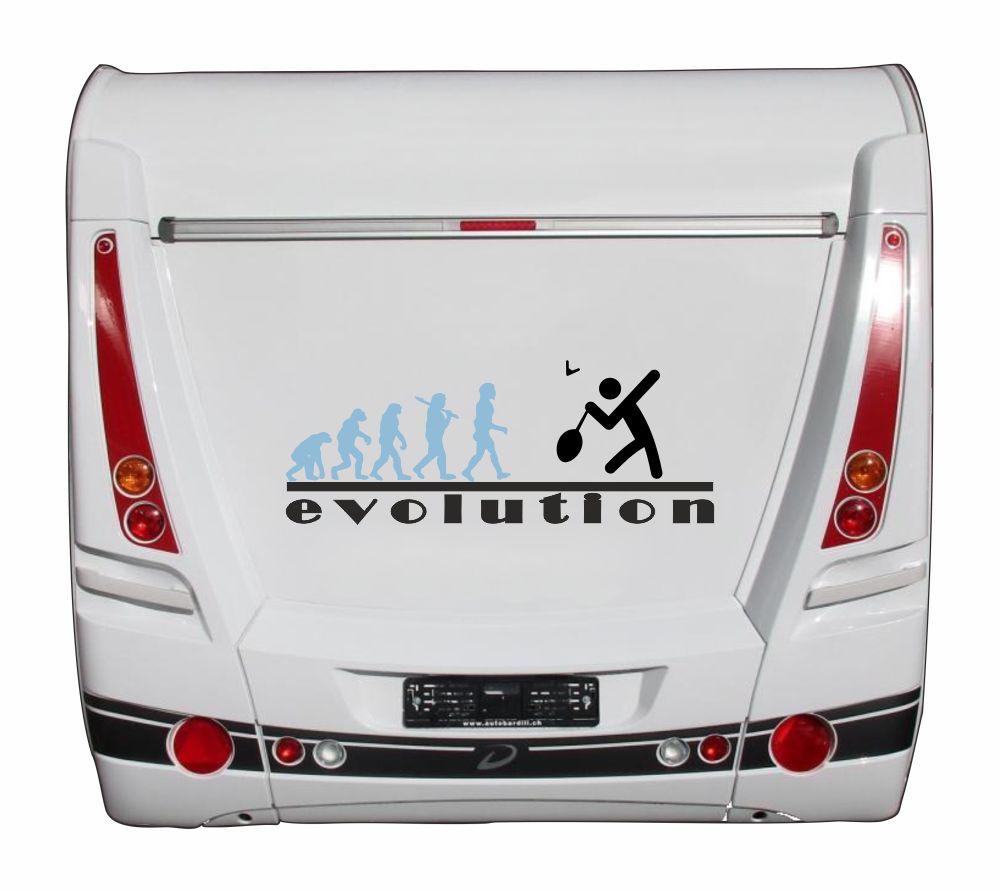 Aufkleber - Freizeit - Hobby - Sport -Federball - Badminton -Evolution