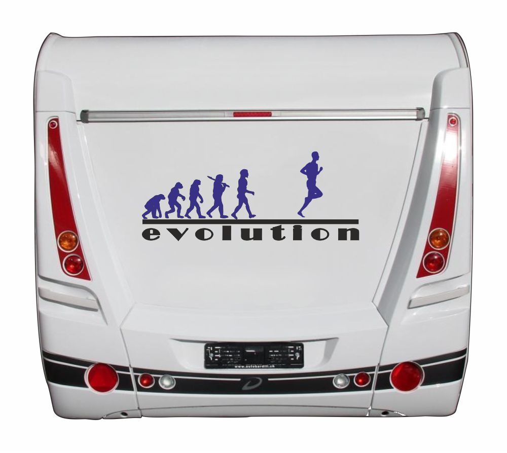 Aufkleber - Freizeit - Hobby - Sport - Läufer - Marathon - Silhouette -Evolution