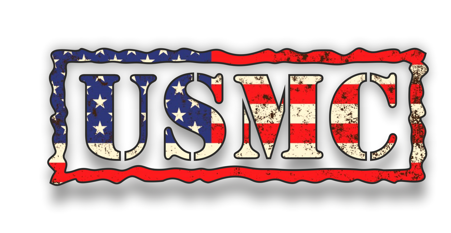Autoaufkleber USA - Amerika - Reisen - Länder - Marine - USMC - US Farben - used look
