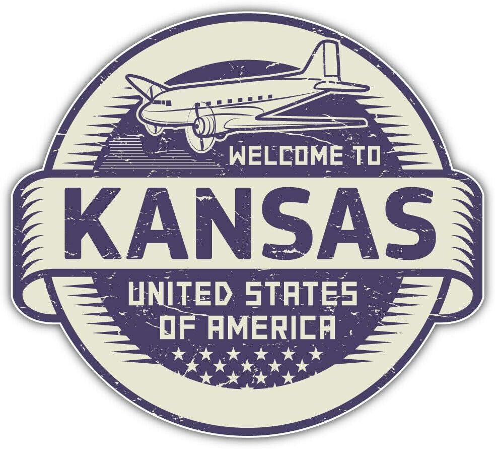 Autoaufkleber USA - Amerika - Reisen - Länder - Welcome to Kansas - rund