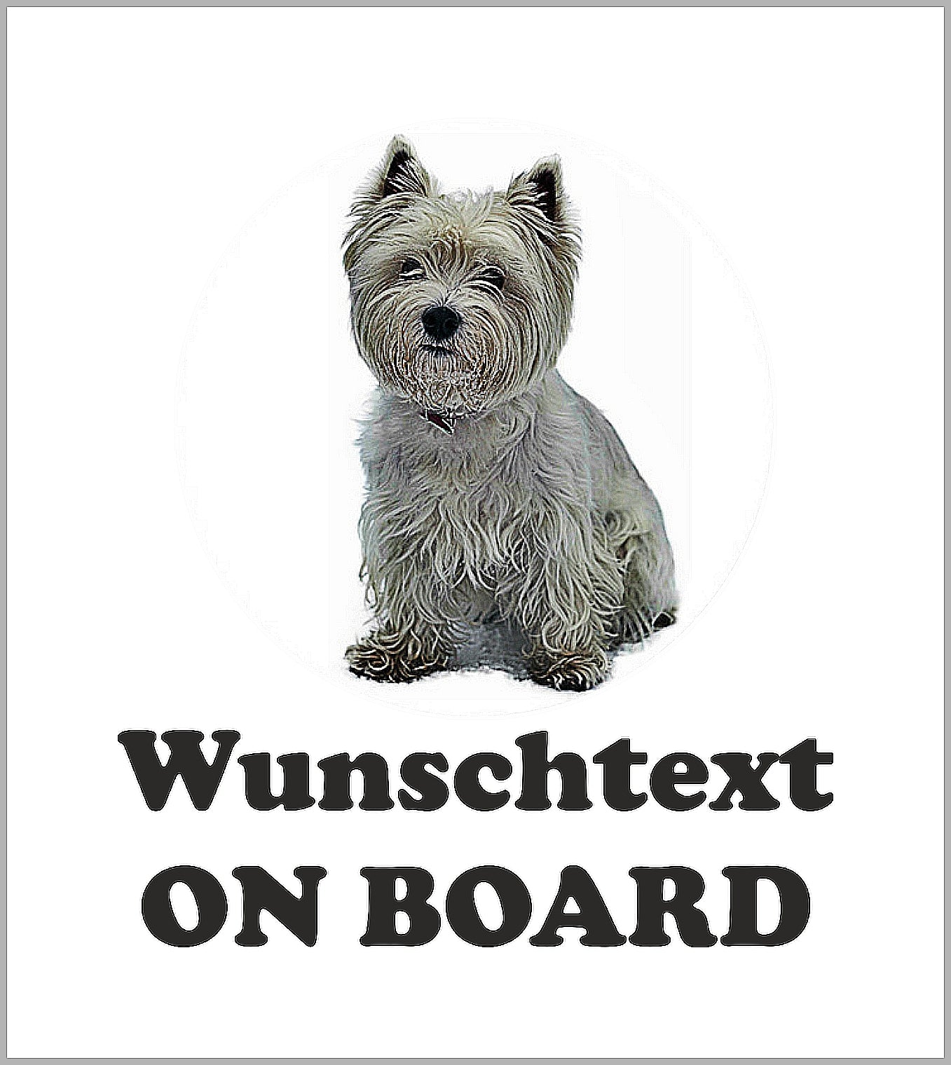 Autoaufkleber - Wunschtext - ON BOARD - Malteser