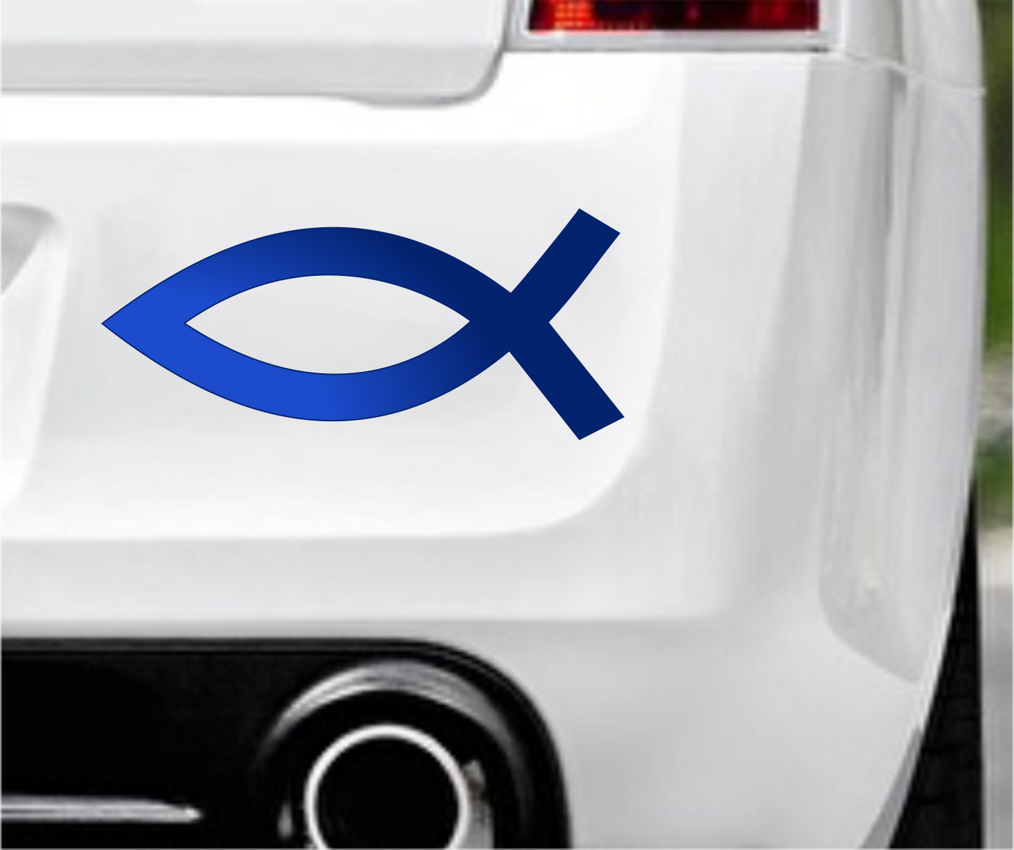 Autoaufkleber Religion - Glaube - Sign - Fisch - dunkel Blau