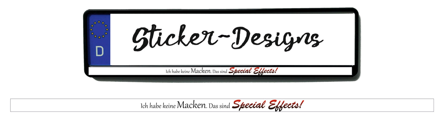 Autoaufkleber Kennzeichenstreifen - 1,5 x 50 cm - Hobby - Tuning - keine Macken, Special Effects!