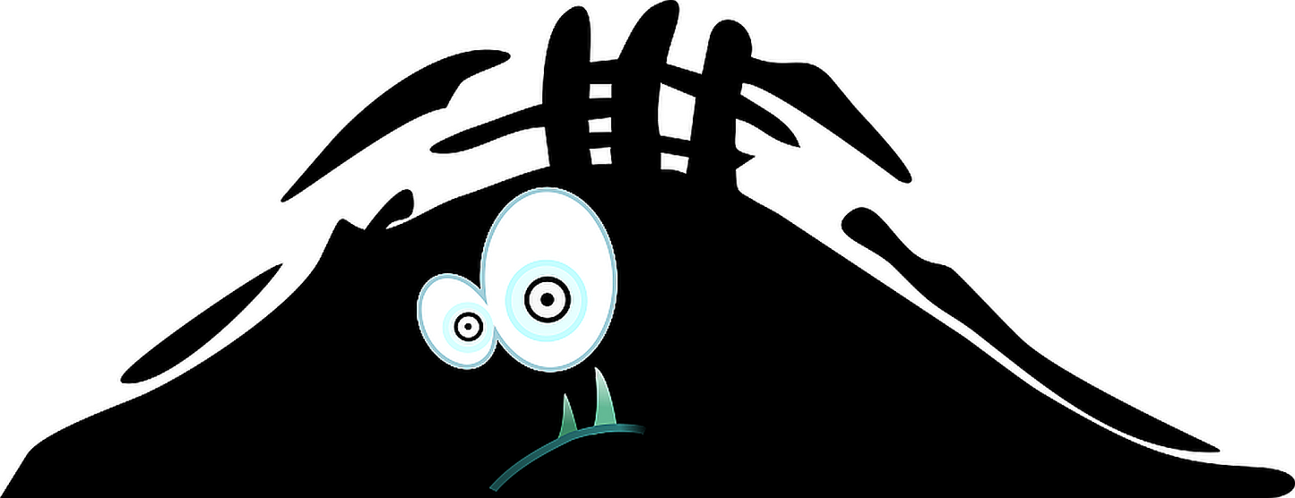 Autoaufkleber - Funny - peeking monster -irres Monster - Zähne