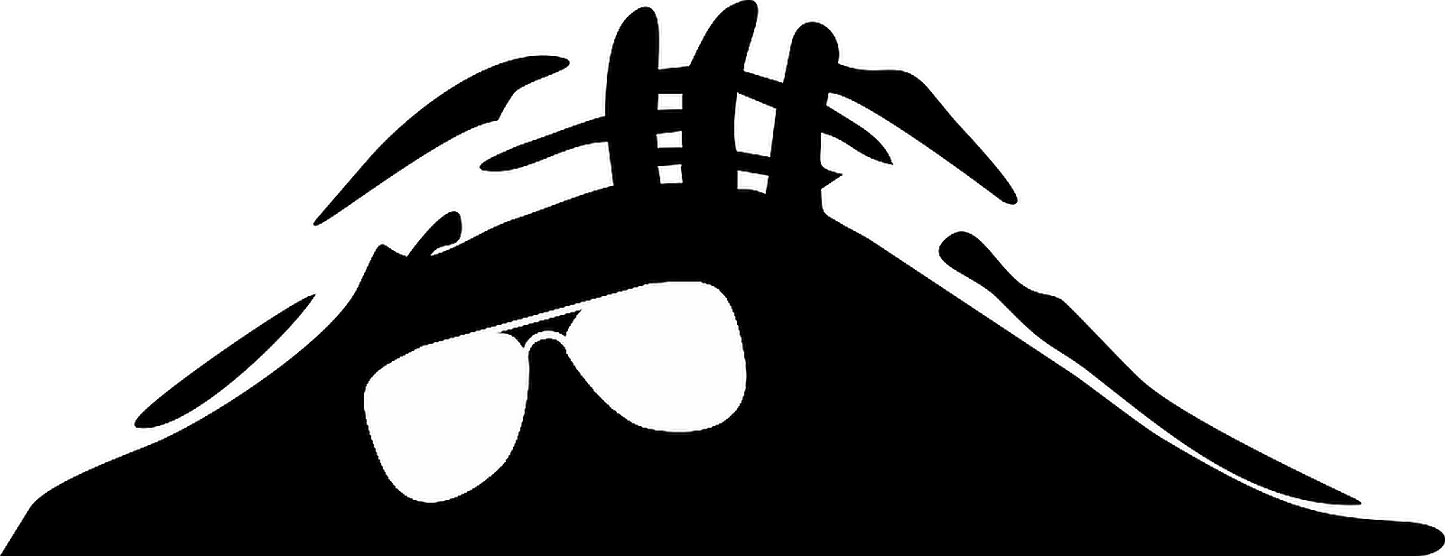 Autoaufkleber - Funny - peeking monster -Sonnenbrille - weis