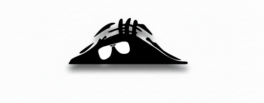Peeking Monster Aufkleber - Mit Sonnenbrille