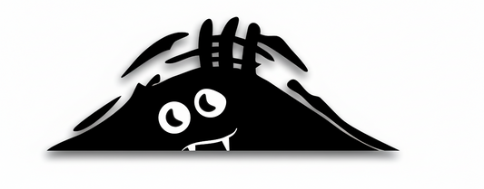 Peeking Monster Aufkleber - Lieb Mit Vampirzähnen
