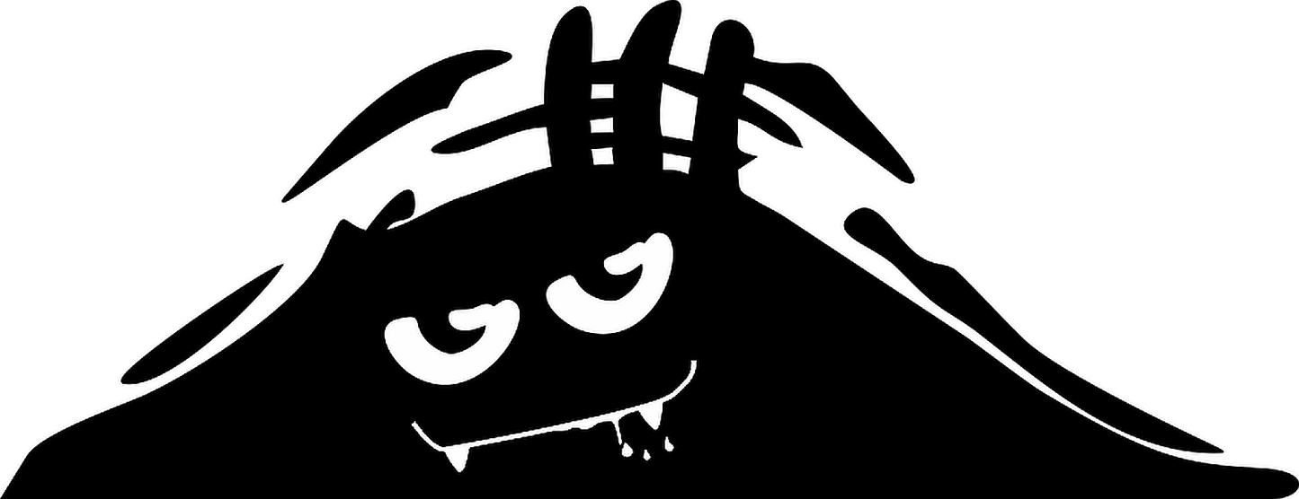 Autoaufkleber - Funny - peeking monster -Monster - Vampirzähne