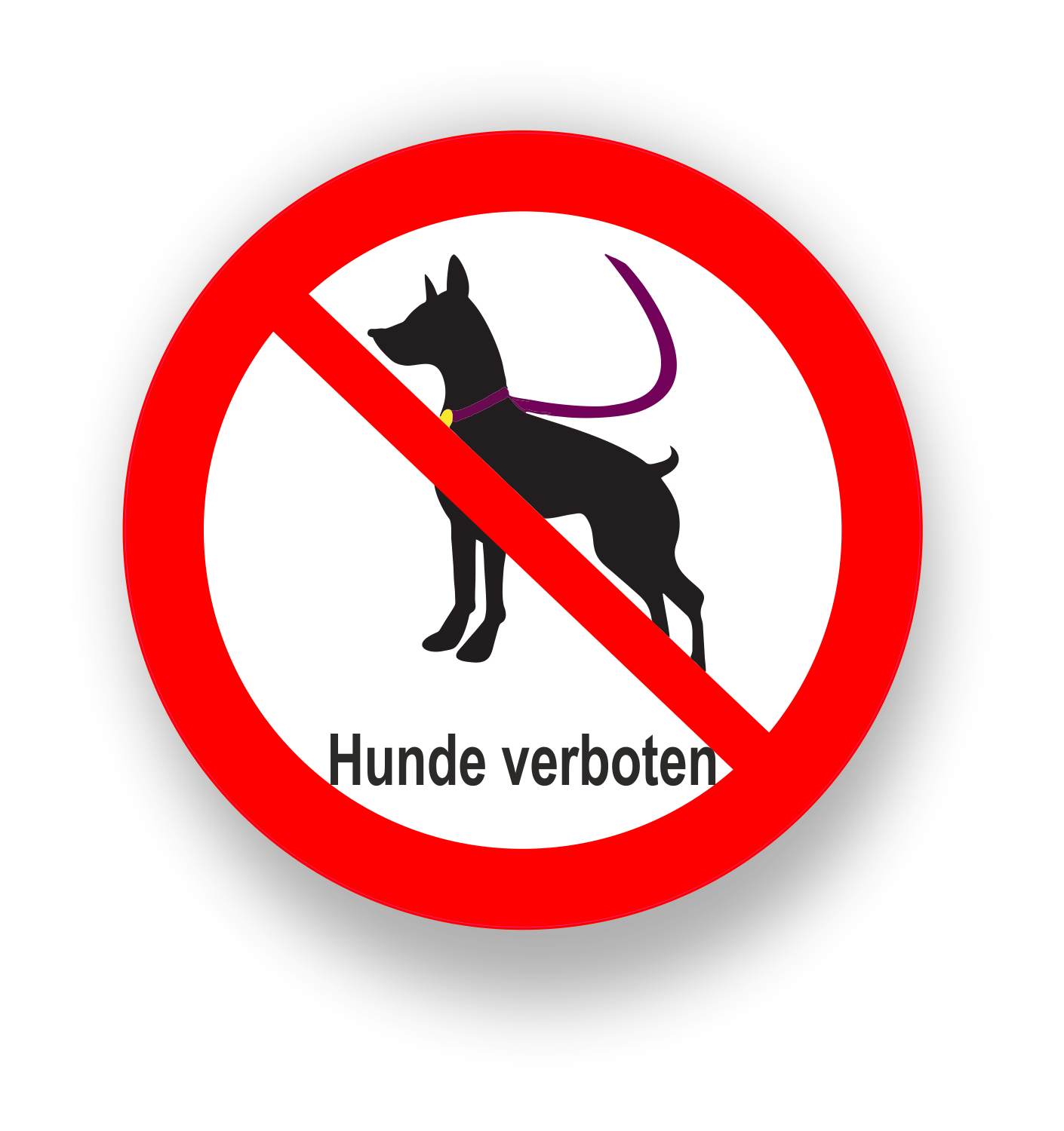 Aufkleber Warnhinweis Achtung Hunde verboten