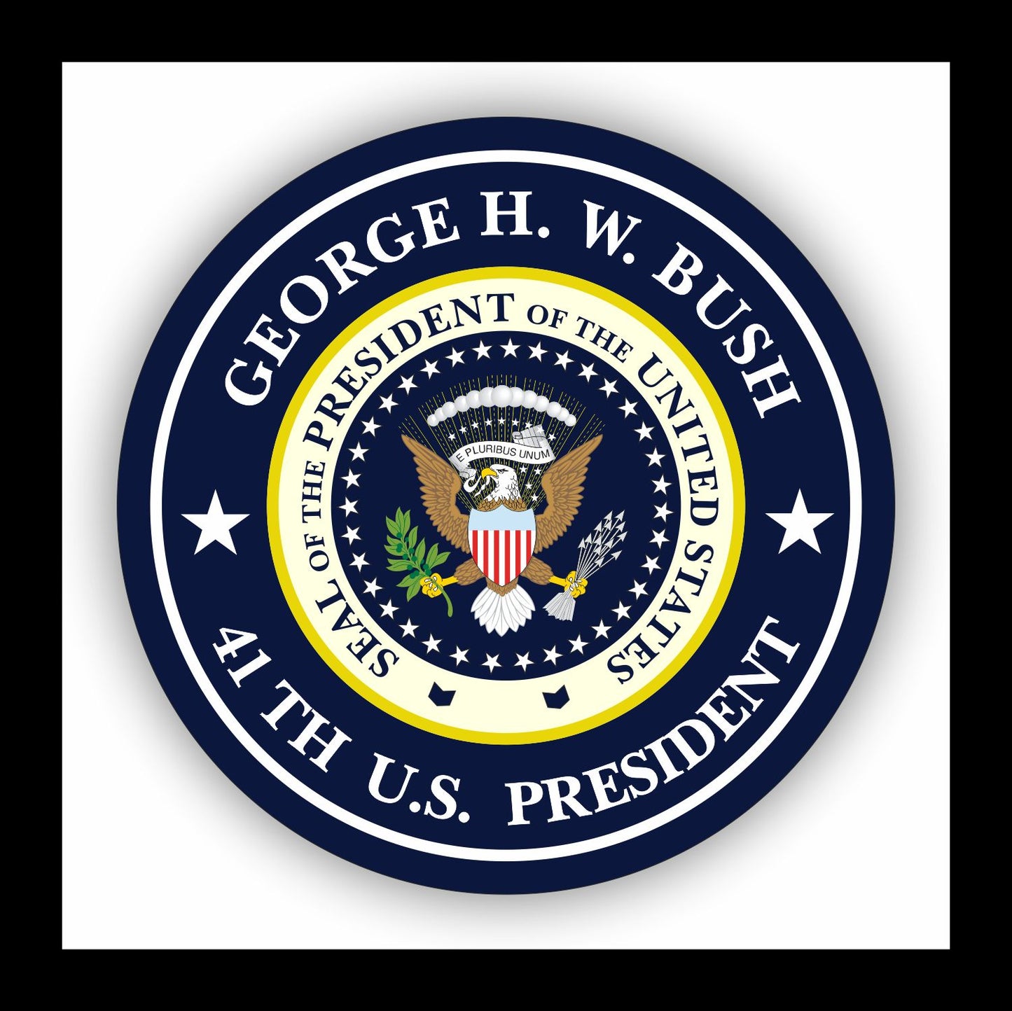 Autoaufkleber - George H. W. Bush - 41th U.S. President - USA - Präsident - Seal