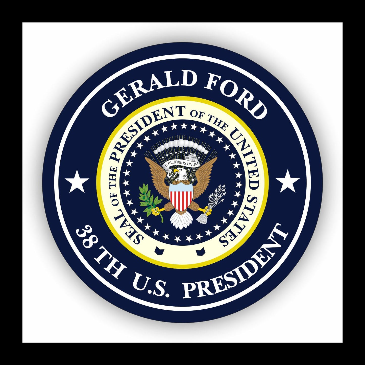 Autoaufkleber - Gerald Ford - 38th U.S. President - USA - Präsident - Seal