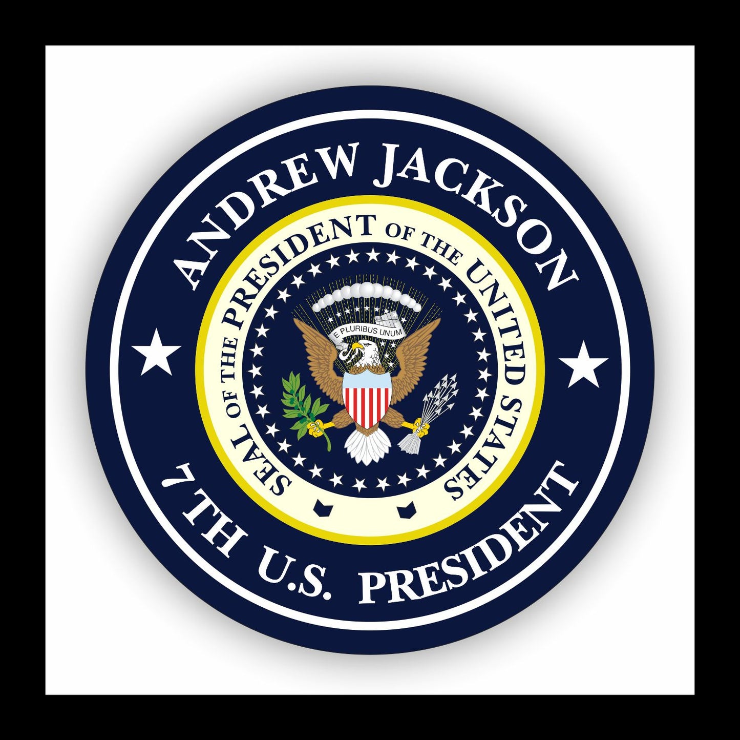 Autoaufkleber - Andrew Jackson - 7th U.S. President - USA - Präsident - Seal