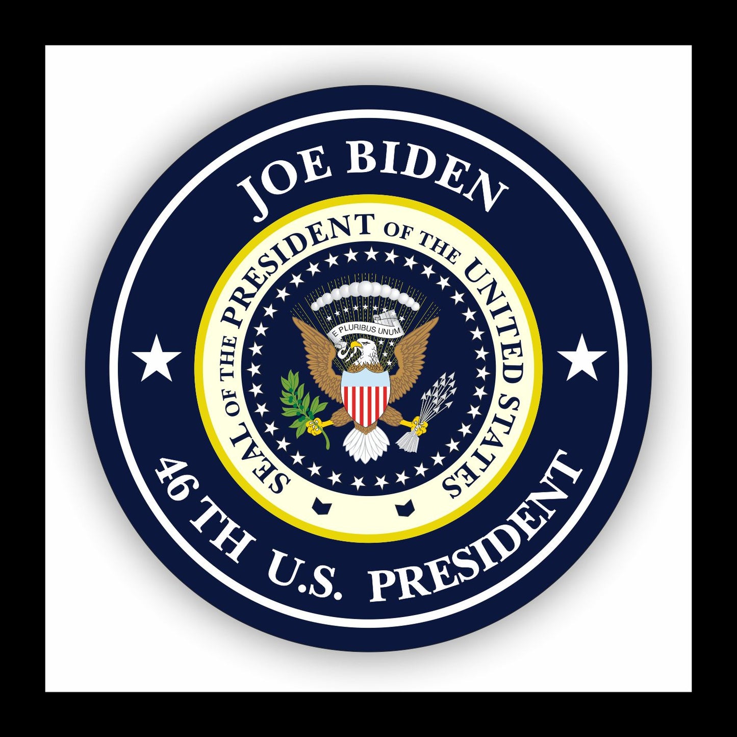 Autoaufkleber - Joe Biden - 46th U.S. President - USA - Präsident - Seal