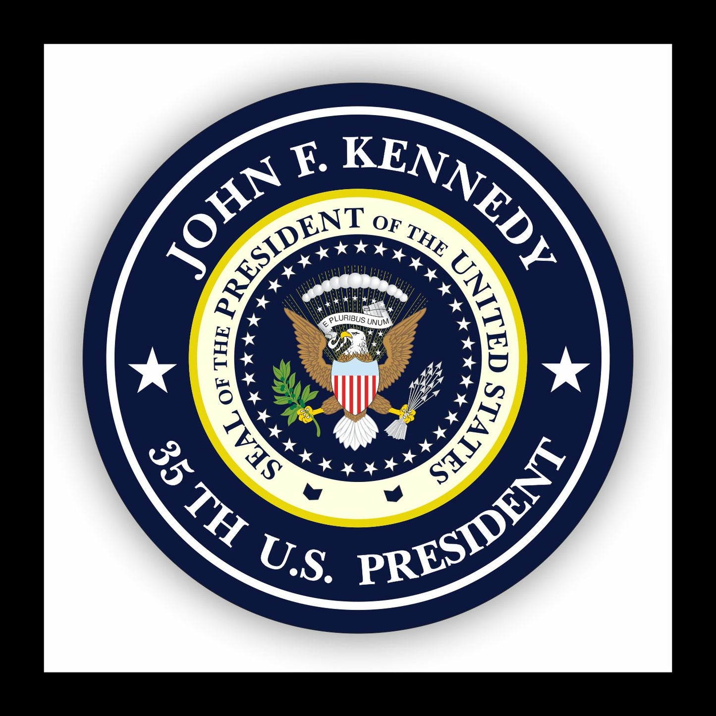Autoaufkleber - John F. Kennedy - 35th U.S. President - USA - Präsident - Seal