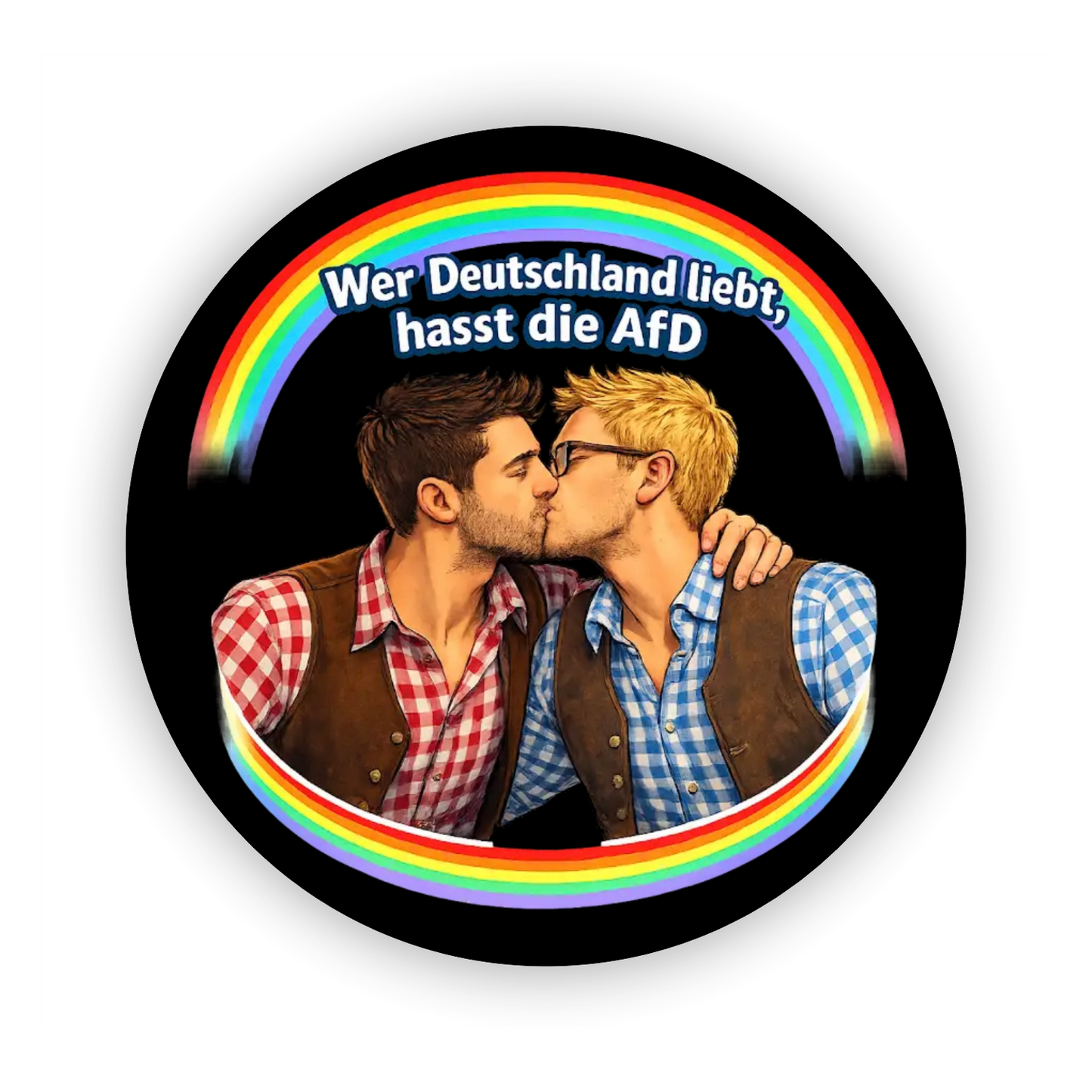 Autoaufkleber Rund – Wer Deutschland liebt – Designed by Nozurafd