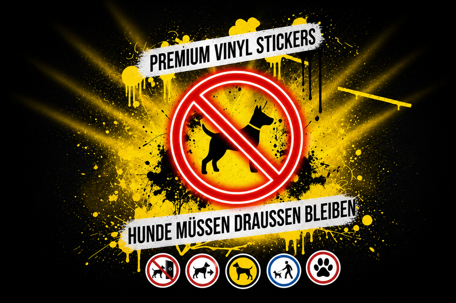 Hunde verboten - Hunde müssen draußen bleiben
