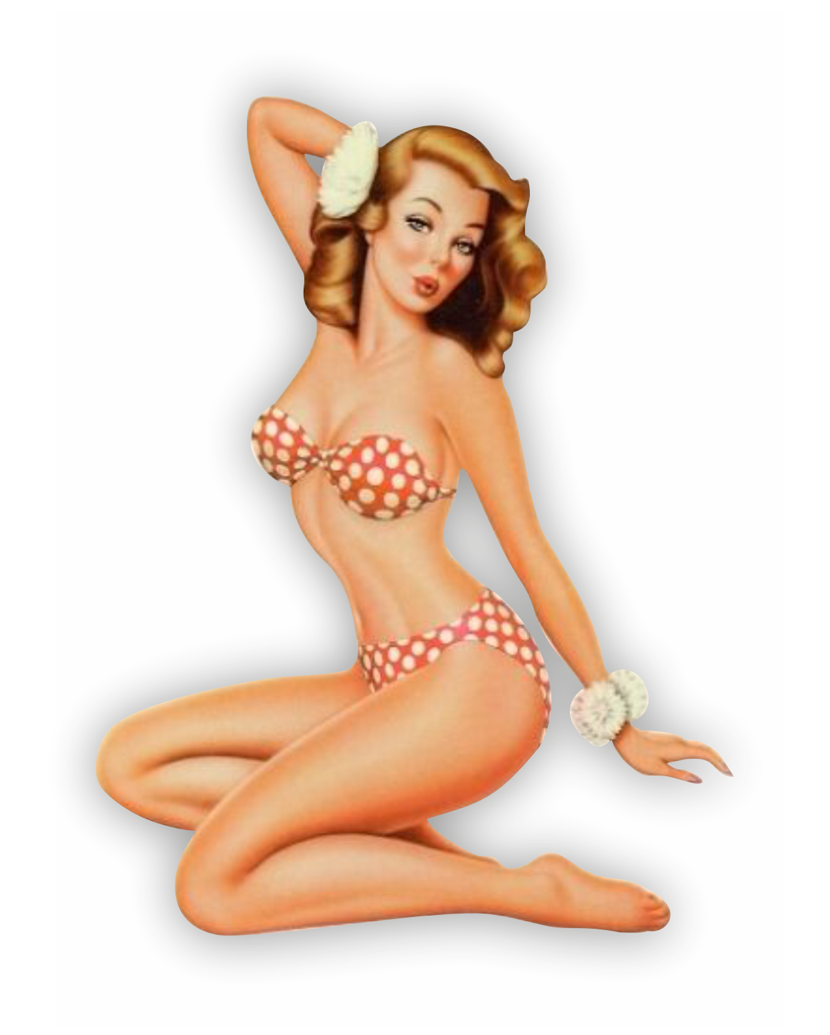 Pin-Up Aufkleber - Retro Bikini 1950er Style
