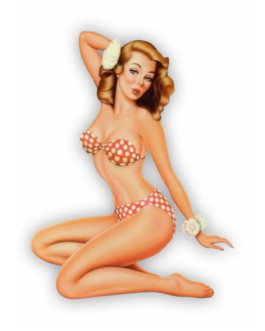 Pin-Up Aufkleber - Retro Bikini 1950er Style