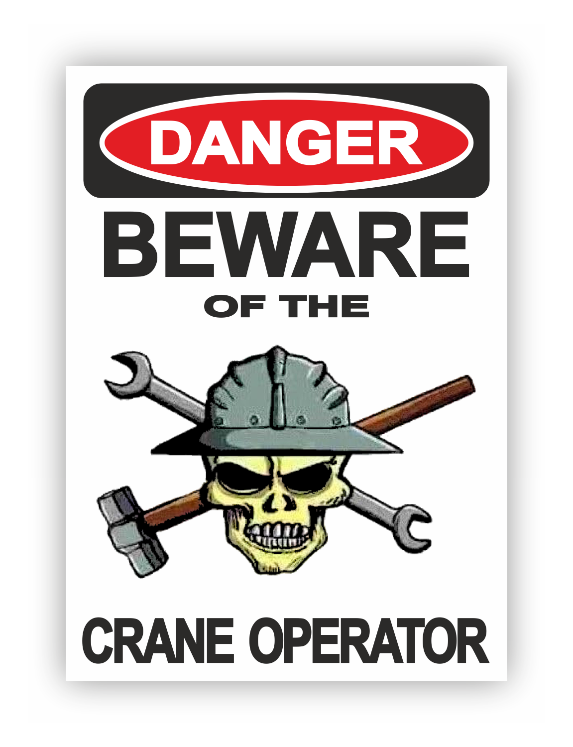 Sticker - Warnhinweis - Warnung - Sign - Schild - Hinweis - Achtung - Danger - Beware of the crane operator