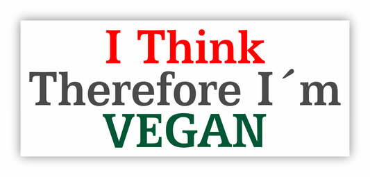 Vegan Aufkleber - I Think Therefore I'm Vegan