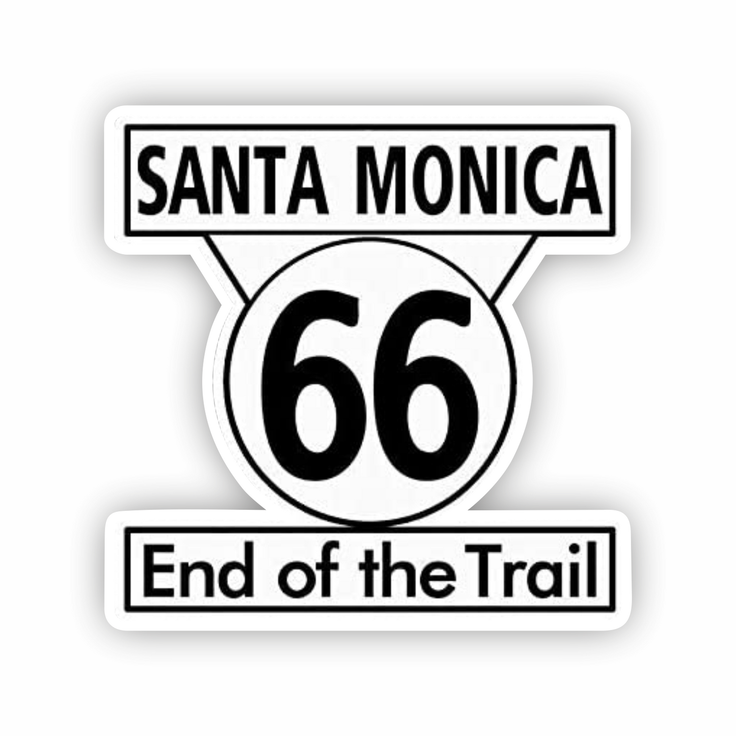 Route 66 Aufkleber - Santa Monica End of the Trail