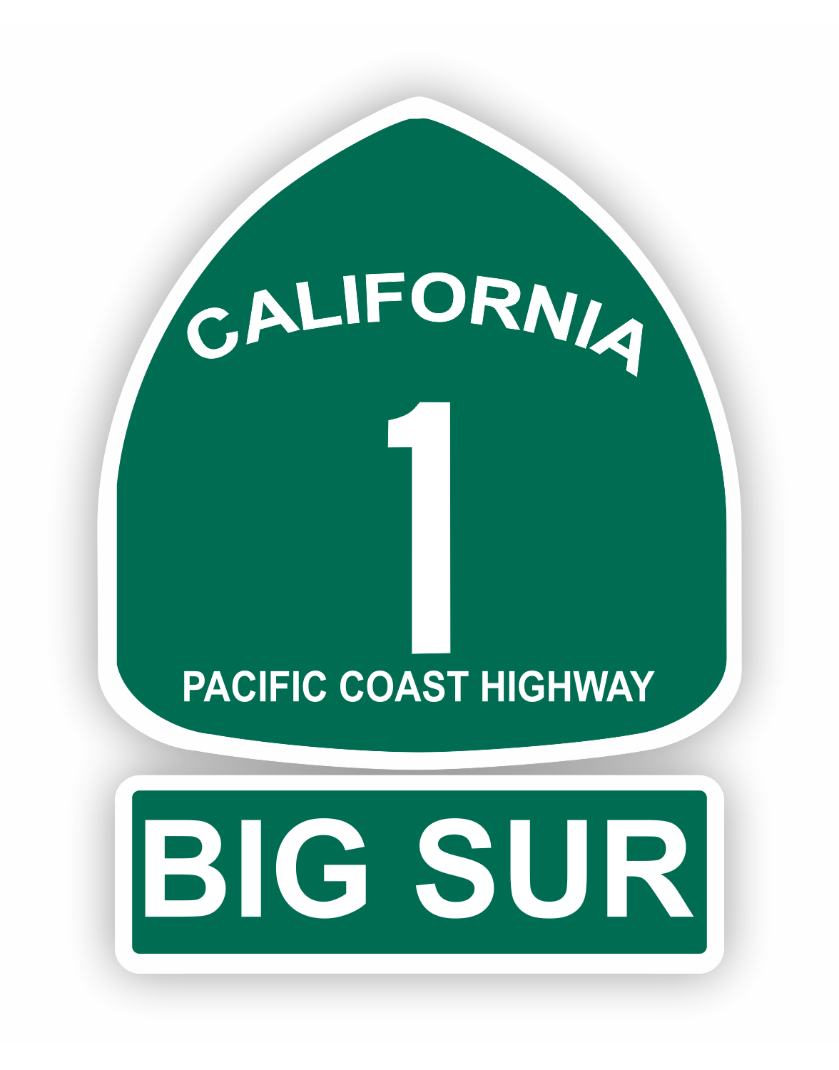 Autoaufkleber USA - Reisen - California - Pacific coast highway - 1 - Big Sur