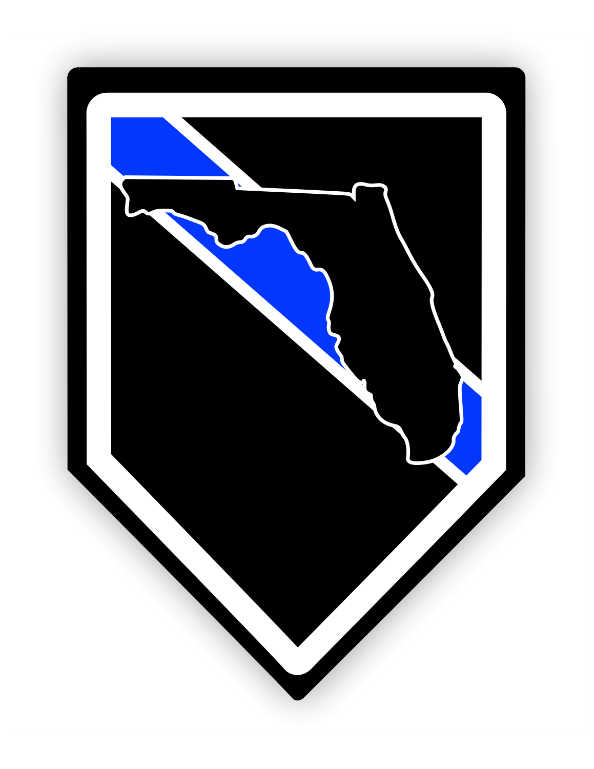 Autoaufkleber - Polizei, Police - USA, Florida State - Thin Blue Line