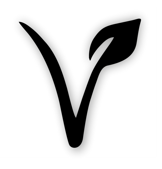 Vegan Aufkleber - Symbol V