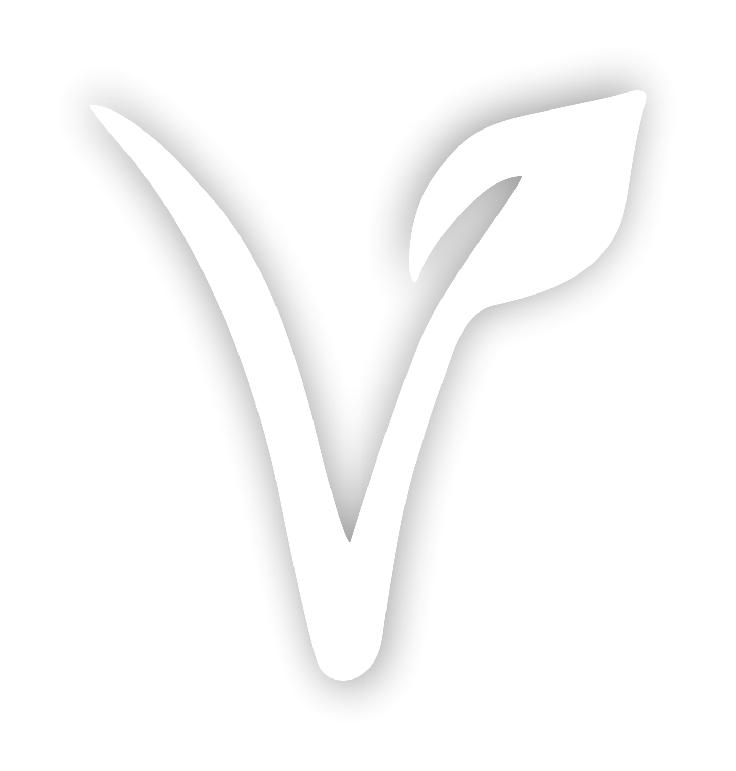 Vegan Aufkleber - Symbol V