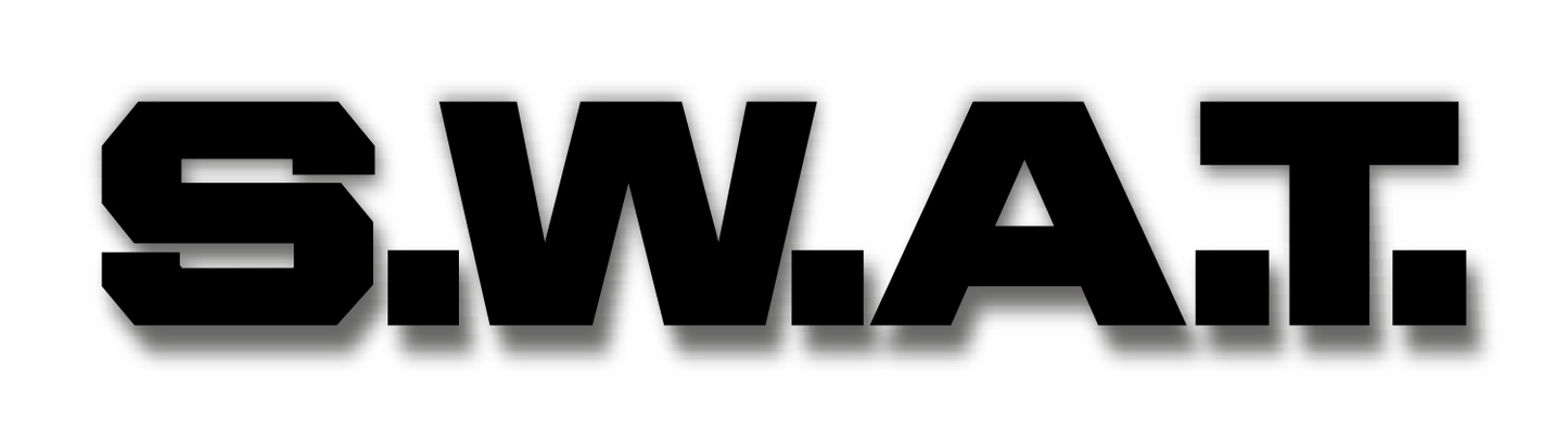 Autoaufkleber - Polizei, Police - SWAT - entgittert - schwarz, USA, special forces